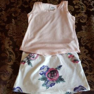 Toddler girl top and skirt